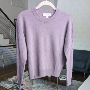 Madewell 100% Cashmere Lavender Crewneck Sweater